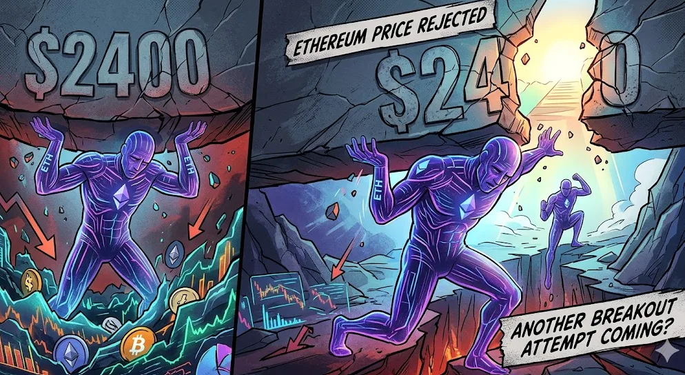 Ethereum di Persimpangan: Penolakan di $2.400 Picu Konsolidasi Sebelum Upaya Breakout