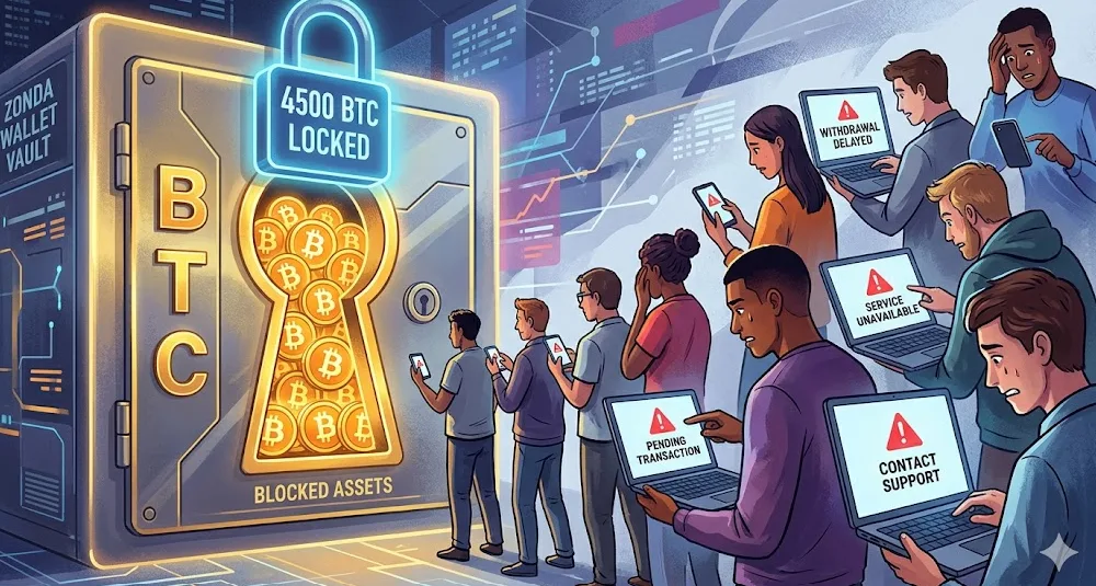 Krisis Dompet Digital: 4.500 BTC Tertahan di Zonda Wallet, Investor Waspada