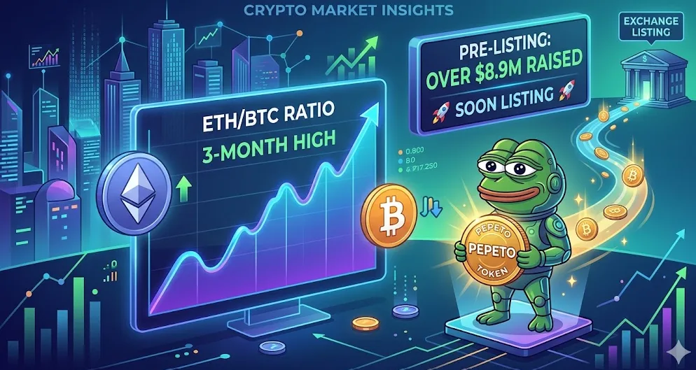 Dinamika Pasar: Ethereum Menguat Terhadap Bitcoin, Pepeto Raih $8,9 Juta