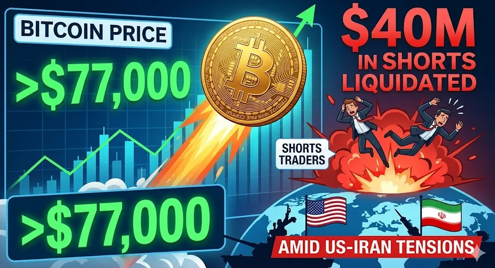 Finansial Digital: Bitcoin Tembus 77 Ribu USD Pasca Likuidasi "Short" Akibat Konflik AS-Iran