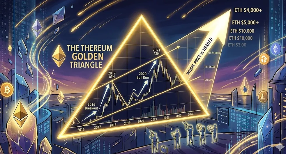 "Golden Triangle" Ethereum Prediksi Lonjakan Parabolik: Kedaulatan Struktur Grafik 9 Tahun dan Target $10.000 di Depan Mata