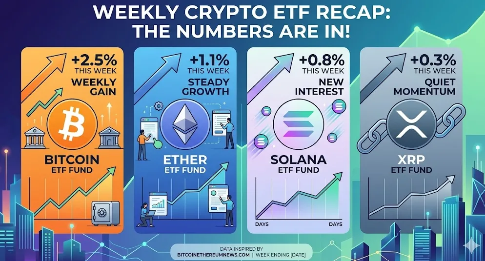 Rekapitulasi ETF Mingguan: Dominasi BTC, Resiliensi ETH, dan Kedaulatan Ekspansi Solana & XRP 2026