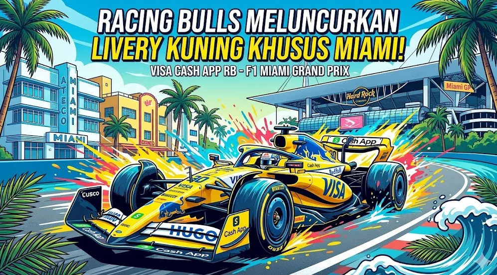 Ledakan Warna Miami: Racing Bulls Luncurkan Livery Kuning Ikonik, Pertegas Dominasi Estetika di GP Miami 2026