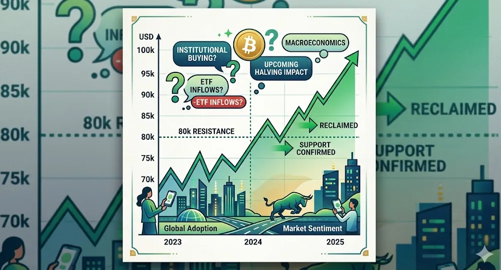 Konfirmasi Tren: Bitcoin Rebut Kembali Level $80$K, Pertegas Kedaulatan Konfirmasi Teknikal