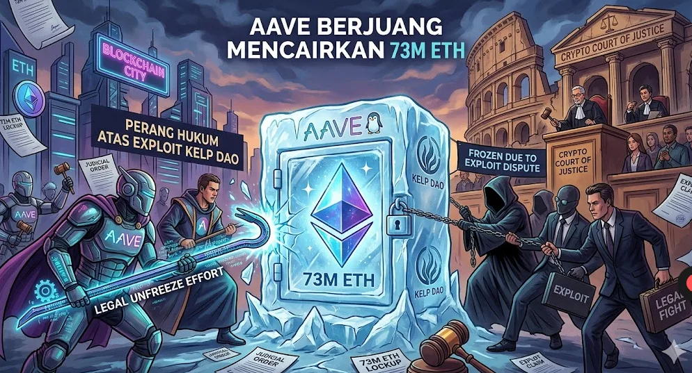 Perang Likuiditas: Aave Berjuang Cairkan $73$ Juta ETH di Tengah Eskalasi Hukum Kelp DAO, Pertegas Kedaulatan Protokol Restoratif
