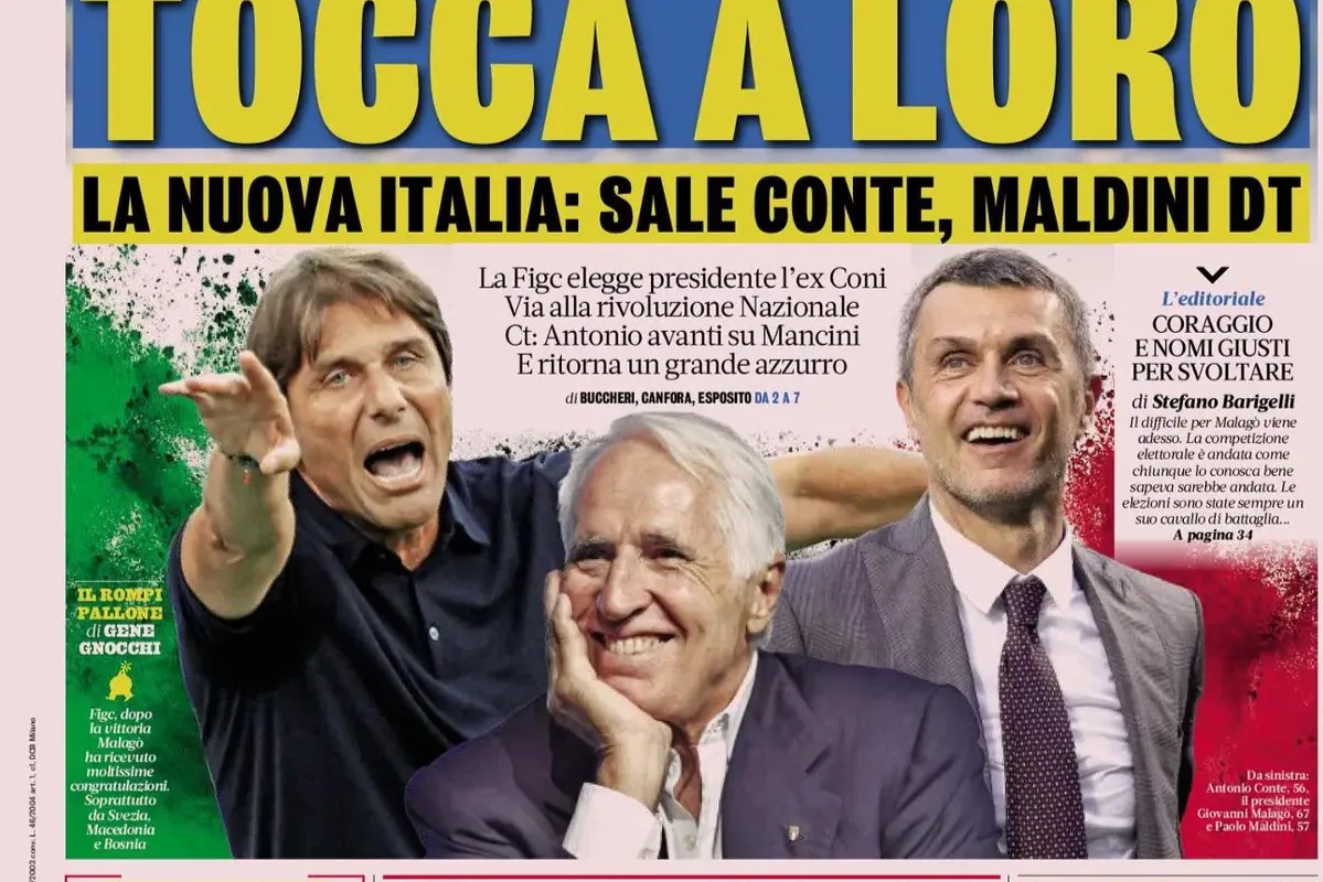 Malagò Resmi Pimpin FIGC: Conte dan Maldini Jadi Andalan Rekonstruksi Timnas Italia