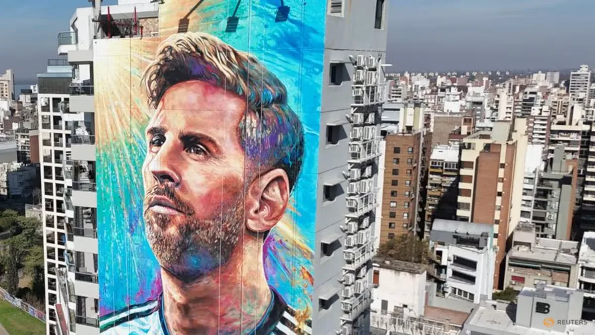 Mural Raksasa Messi di Rosario Diperbarui, Tiga Bintang Piala Dunia Menghiasi