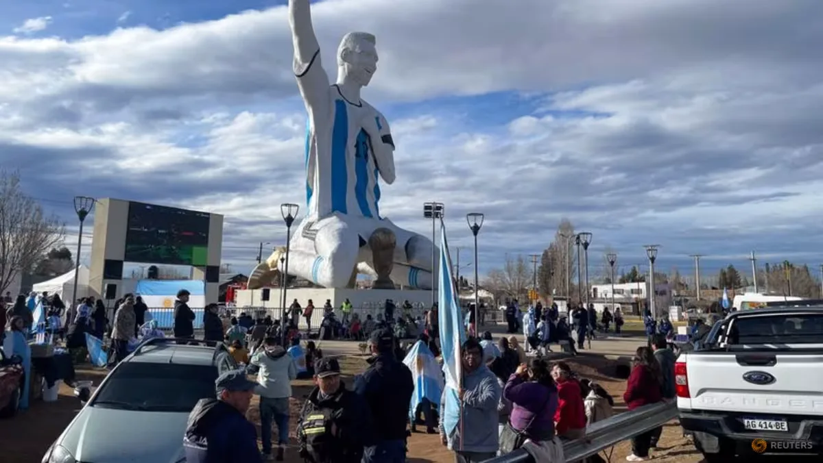 Patung Messi Raksasa Saksi Euforia Argentina ke Final Piala Dunia
