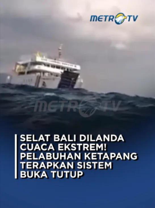cuaca ekstrem di Selat Bali
