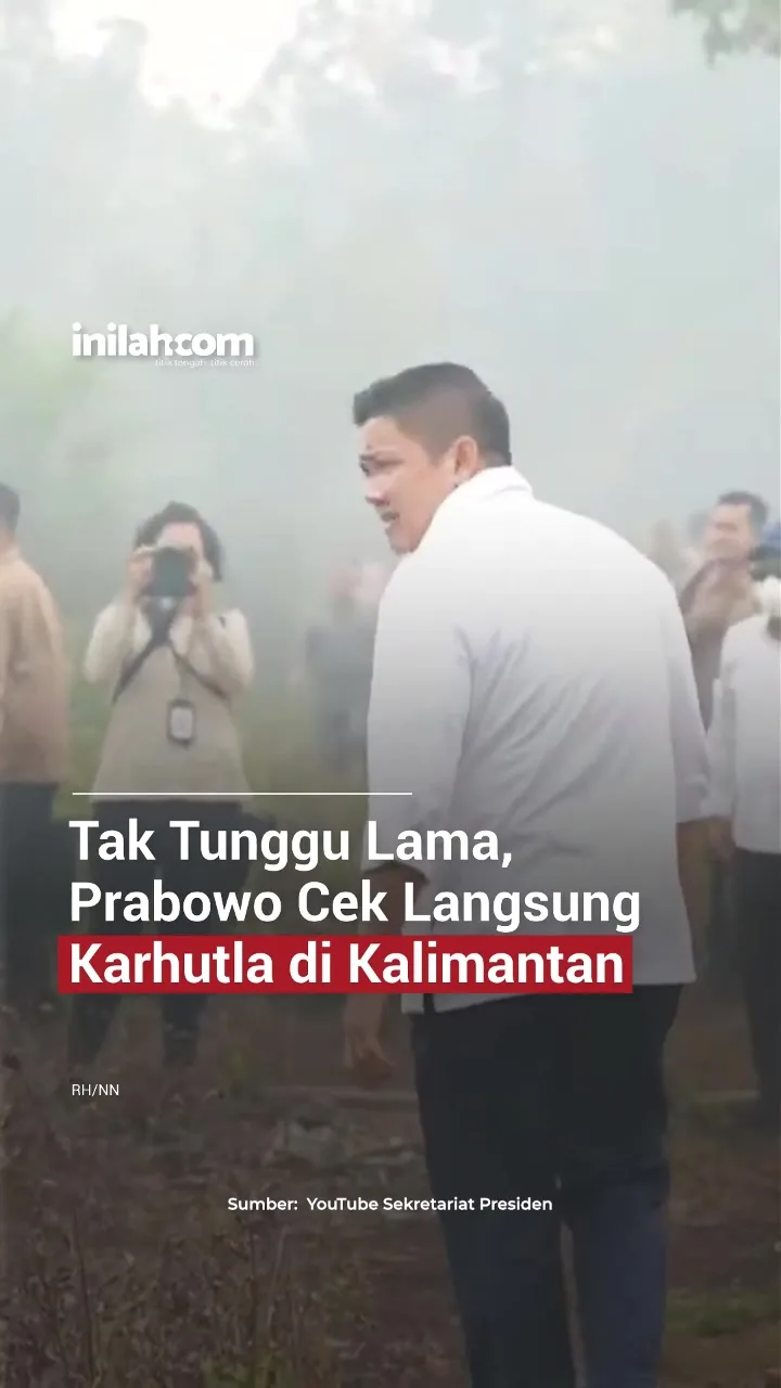 Presiden  meninjau langsung lokasi kebakaran hutan KALBAR