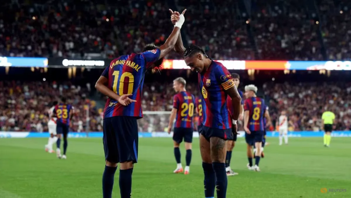 Raphinha dan Yamal Bawa Barcelona ke Puncak Klasemen LaLiga: Kemenangan 5-2 atas Rayo Vallecano