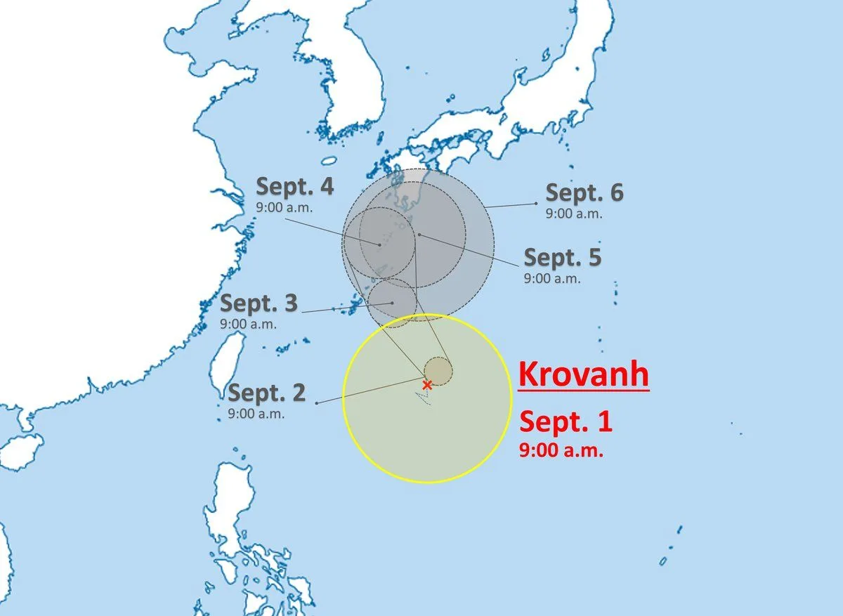 Topan Krovanh Menguat di Pasifik, Okinawa Bersiap Hadapi Dampak Langsung
