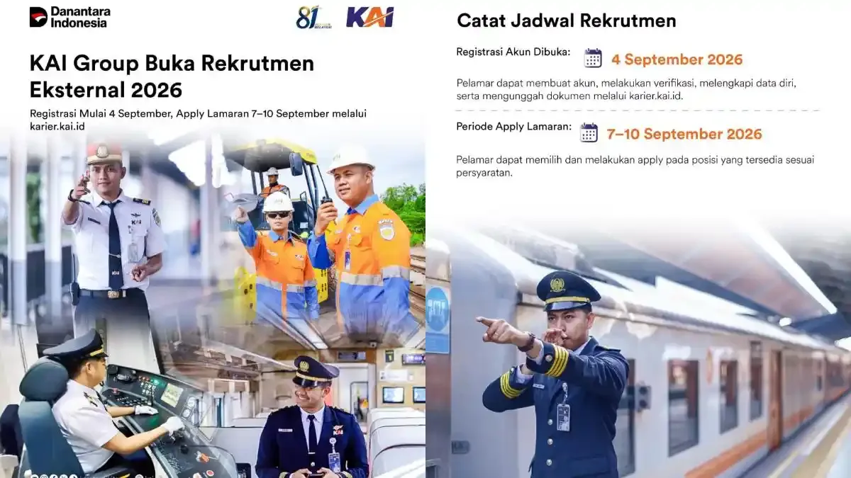 KAI Buka Rekrutmen Besar-besaran 2026: Peluang Karier untuk Lulusan SMA hingga S1