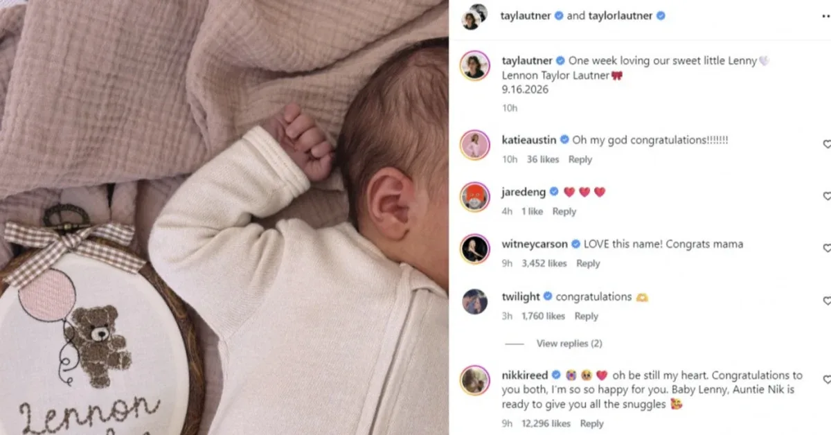 Taylor Lautner Is Officially a Father, Announces Daughter's Name Lennon Taylor