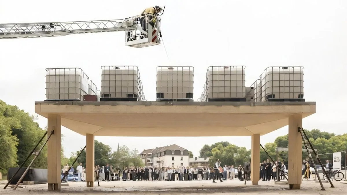 Wood-Concrete Slab from Stuttgart Withstands 20 Tons, a Solution to Cut Buildings' Carbon Footprint