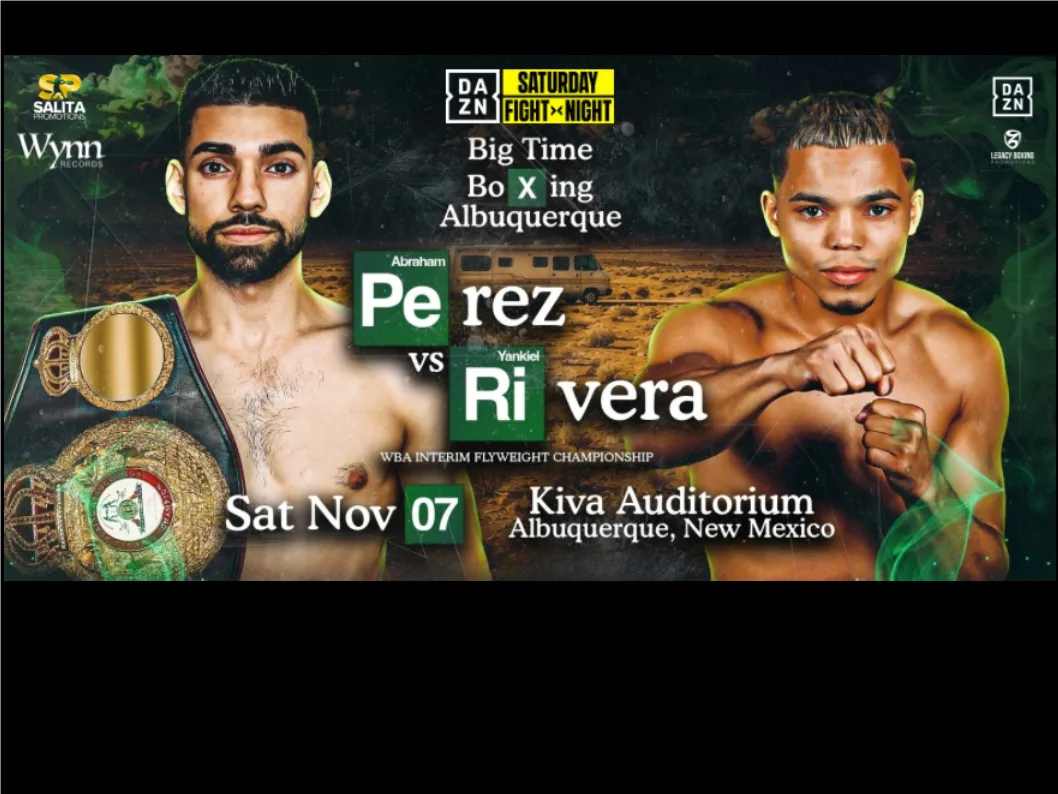 Abraham Perez Returns to Albuquerque, Defends WBA Interim Belt Against Yankiel Rivera