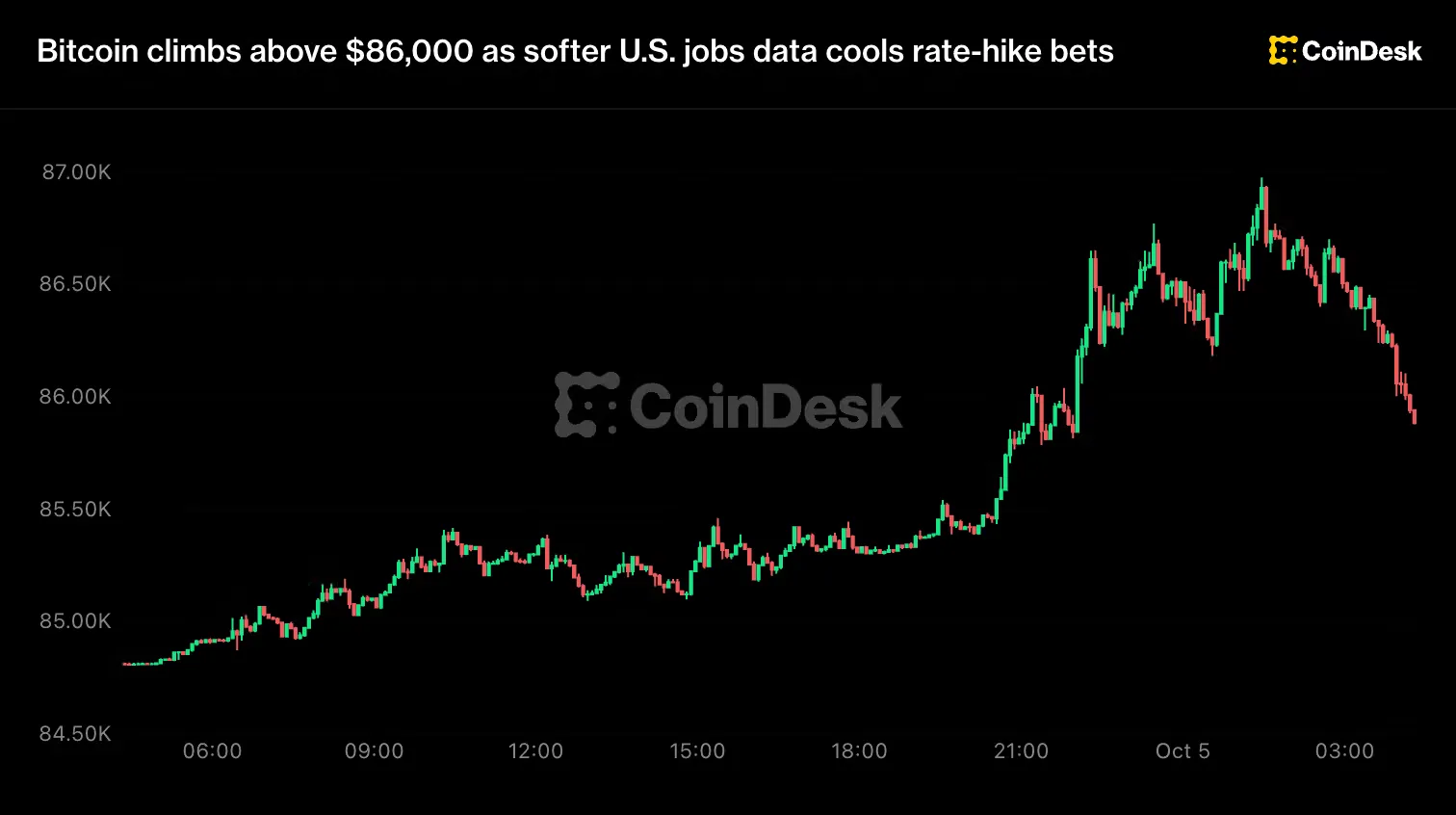 Bitcoin Nyaris Cetak Rekor Delapan Bulan, Lalu Terpeleset di Bawah $86.000