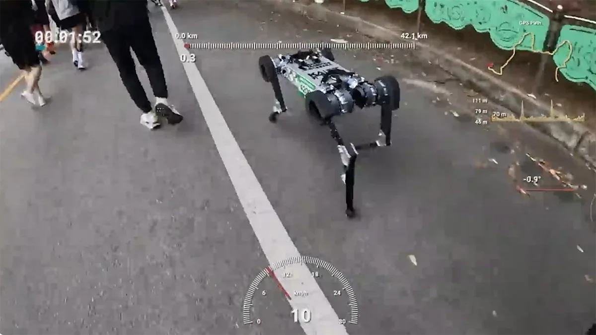 Robot Anjing Korea Selatan Cetak Sejarah: Lari Maraton 42 Km dengan Satu Baterai
